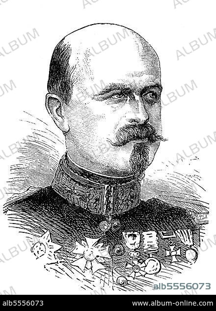 Louis Jules Trochu, 12. März 1815, 7. Oktober 1896, war ein französischer Militärführer und Politiker, er diente als Präsident der Regierung der Nationalen Verteidigung, Frankreichs de facto Staatsoberhaupt, vom 4. September 1870 bis zu seinem Rücktritt, Historisch, digital restaurierte Reproduktion einer Originalvorlage aus dem 19. Jahrhundert, genaues Originaldatum nicht bekannt.