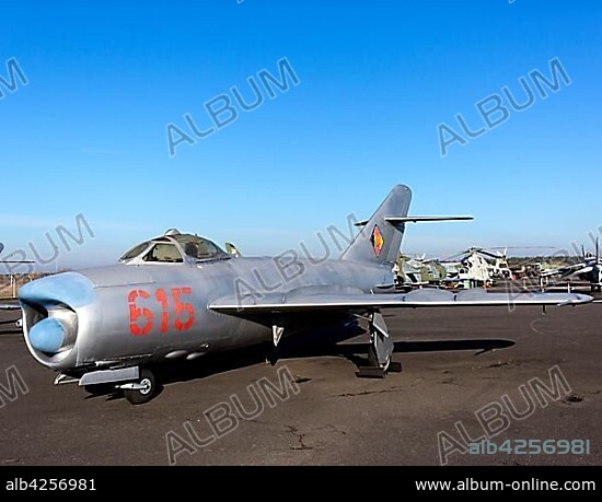 MIG 17PF Nato code Fresco D fighter aircraft air force of the National People s Army NVA 1959 1971 Gatow airfield Berlin Germany Europe. Album alb4256981