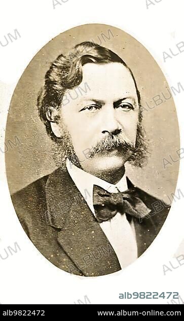 Heinrich von Bamberger (27 December 1822) (9 November 1888) was an Austrian pathologist; Historical; digitally restored reproduction from a 19th century original.