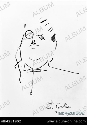 Jean Cocteau. French school. Portrait Sergei Diaghilev, Russian impresario and art critic. He is the founder of the Russian Ballets.. 1954. Sketch. Jean Cocteau (1889-1963). Sergei Diaghilev (1872-1929).. These photographic works are protected by legislation concerning literary and artistic property in all countries. Royalties are handled by ADAGP. To publish or diffuse these photographs, you must imperatively obtain the authorization of ADAGP or its correspondents abroad and to pay corresponding royalties. If you download this image in high definition, your postal address, telephone number and e-mail address will automatically be forwarded to ADAGP.. ADAGP - 11,rue Berryer - Paris. Tel. : (33) 1 43 59 09 79. Fax : (33) 1 45 63 44 89. E-mail : adagp@adagp.fr. Web : http://www.adagp.fr.