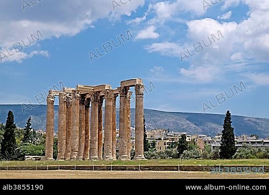Temple of Olympian Zeus, Olympieion, Athens, Greece, Europe.