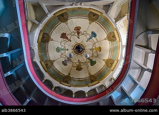 Art Deco ceiling in the Asmara theatre, Asmara, Eritrea, Africa.