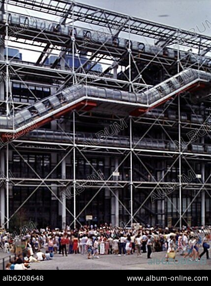 RENZO PIANO. CENTRO POMPIDOU - 1972-1977 - ARQUITECTURA HIGH-TECH - FOTO AÑOS 80.