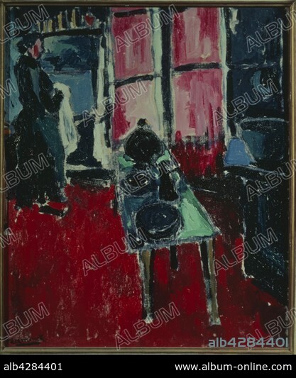 Maurice de Vlaminck. French school. Inside the Kitchen. La cuisine (Intérieur) . 1904. Oil on canvas (55 x 46 cm). Paris, Musée national d'Art moderne, Centre Pompidou. Maurice de Vlaminck (1876-1958).. These photographic works are protected by legislation concerning literary and artistic property in all countries. Royalties are handled by ADAGP. To publish or diffuse these photographs, you must imperatively obtain the authorization of ADAGP or its correspondents abroad and to pay corresponding royalties. If you download this image in high definition, your postal address, telephone number and e-mail address will automatically be forwarded to ADAGP.. ADAGP - 11,rue Berryer - Paris. Tel. : (33) 1 43 59 09 79. Fax : (33) 1 45 63 44 89. E-mail : adagp@adagp.fr. Web : http://www.adagp.fr.