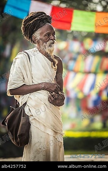 Sadhu, holy man, Mayadevi temple, birthplace of Buddha, Lumbini, Rupandehi, Nepal, Asia.