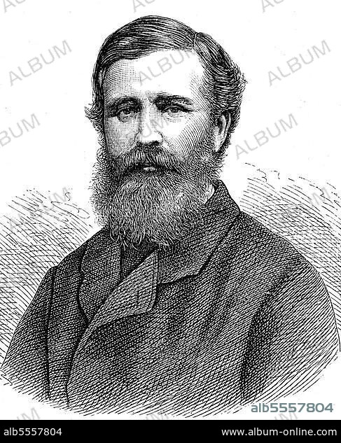 Verney Lovett Cameron, 1. Juli 1844, 27. März 1894, war ein bedeutender britischer Afrikaforscher, Historisch, digital restaurierte Reproduktion einer Originalvorlage aus dem 19. Jahrhundert.