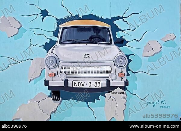 Birgit Kinder, Test the Best, Birgit Kinder, remainder of the Berlin Wall, East Side Gallery, Berlin, Germany, Europe.