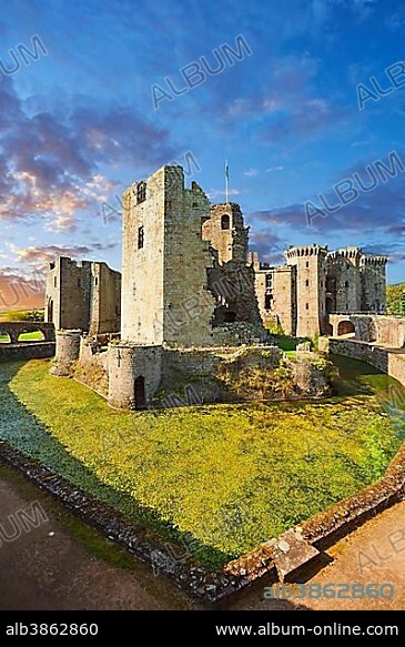 Raglan Castle, Castell Rhaglan, Monmouthshire, Wales, United Kingdom, Europe.