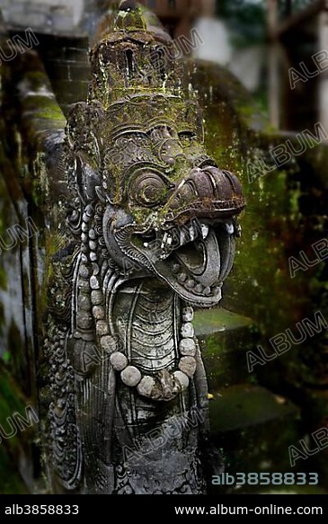 Balinese mythologie-figure in Pura, temple, Samuan Tiga near Bedulu-Ubud, Bali, Indonesia, Southeast Asia, Asia.