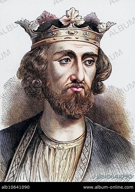 Edward I (1239-1307), King of England from 1272, known as Edward Longshanks because of his above-average height and Hammer of the Scots because of his campaigns against Scotland, a member of the Plantagenet dynasty, Historical, digitally restored reproduction from a 19th century original, Record date not stated.