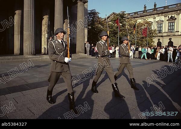 Changing of the guard of the National People's Army, Zeughaus, East Berlin, GDR, Germany, Europe.