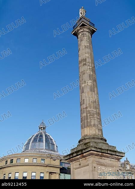 NEWCASTLE UPON TYNE, TYNE AND WEAR/UK - JANUARY 20 : View of the Grey's Monument in Newcastle upon Tyne, Tyne and Wear on January 20, 2018.