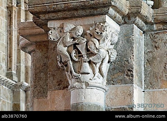 Basilica of Sainte Marie-Madeleine in Vezelay, Mystic Mill capital, Burgundy region, department of Yonne, France, Europe.