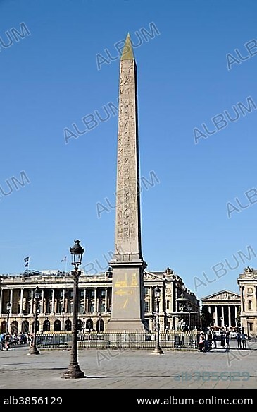 Obelisk of Luxor, Place de la Concorde, Paris, France, Europe.
