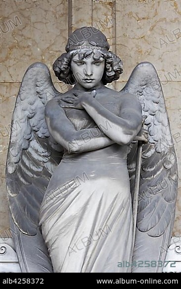 Monteverde Angel, 1882, Tomb Oneto, Monumental Cemetery Staglieno, Genoa, Liguria, Italy, Europe.