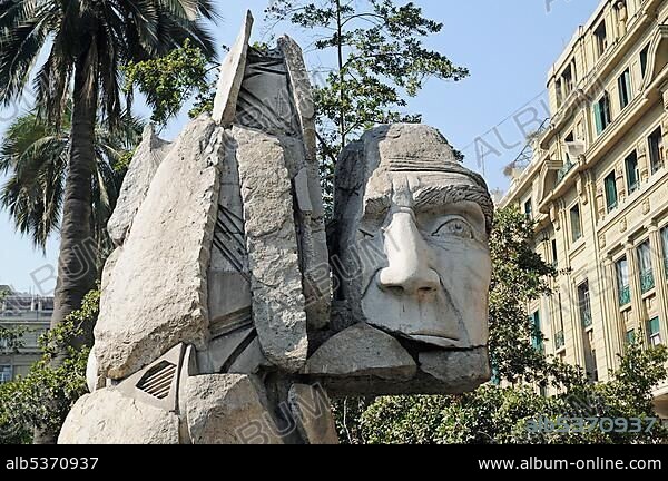 Monument to the Indigenous People, Plaza de Armas Square, Santiago de Chile, Chile, South America.