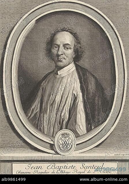 Jean de Santeul (5 December 1630 - 5 August 1697) was a French poet who is considered one of the most elegant Latin poets of the modern era, Historical, digitally restored reproduction from an original from the past.