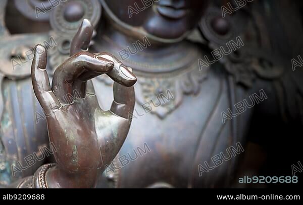 Karana mudra hand position expresses a very powerful energy with which negative energy is expelled. This hand gesture is also called warding off the evil. You can sense a very determined, focused energy just by looking at this hand gesture.