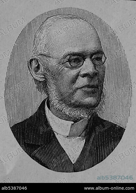 Friedrich Wilhelm Schulz, also known as Wilhelm Schulz, named Wilhelm Schulz-Bodmer after his second marriage, 1797 - 1860, a Hessian officer and radical democratic journalist, wood engraving, about 1880.