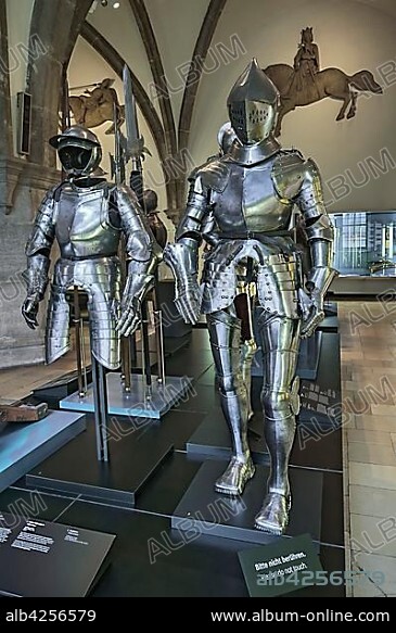 Knights armor, harnesses, Kürisse around 1590, National Museum, Munich, Upper Bavaria, Bavaria, Germany, Europe.