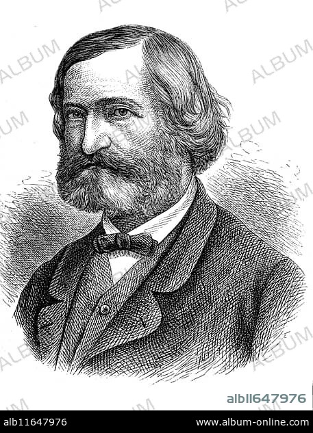 Baron Hans Philipp Werner von und zu Aufseß, 7 September 1801, 6 May 1872, a German antiquarian and founder of the Germanic Museum in Nuremberg, Historical, historical, digital reproduction of an original from the 19th century.