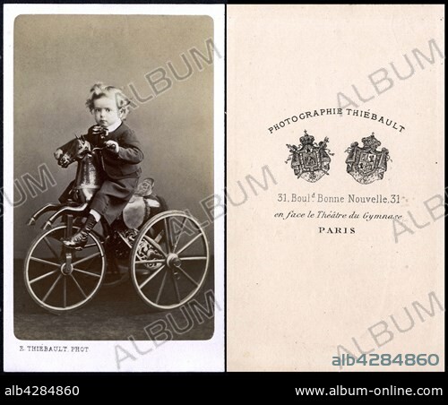 Louis Napoléon Eugène Jean Joseph Bonaparte (1856-1879). Imperial prince, son of Napoléon III and Eugenie de Montijo . Photo by Thiébaut. Size : visiting card.