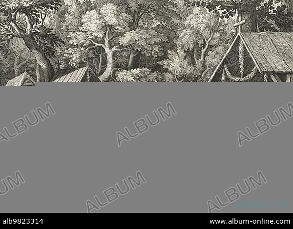 The Hermit Iodocus; from Sylvae Sacrae by Rafael Sadeler (c. 1600); Historical; digitally restored reproduction from a 19th century original.