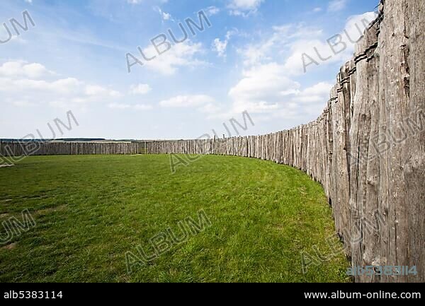 The Goseck Circle sun observatory, neolithic structure dating to ca. 4800 BCE, Goseck, Thuringia, Germany, Europe.