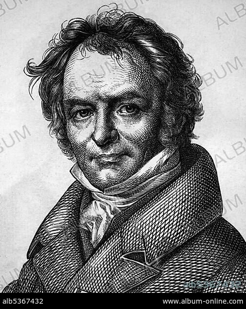Karl Ritter, 1779 - 1859, educator and geographer, portrait, historical illustration, 1880.