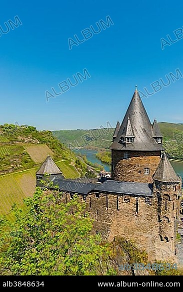 Youth Hostel Stahleck Castle, Bacharach am Rhein, UNESCO World Heritage Site, Upper Middle Rhine Valley, Rhineland-Palatinate, Germany, Europe.