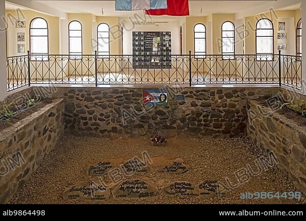 Mausoleum marks the original burial spot of Ernest Che Guevara, where his remains were found on October 9 1967, Vallegrande, Santa Cruz, Bolivia, South America.