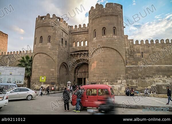 City Gate Bab al-Futuh, Old City, Cairo, Egypt, Africa.