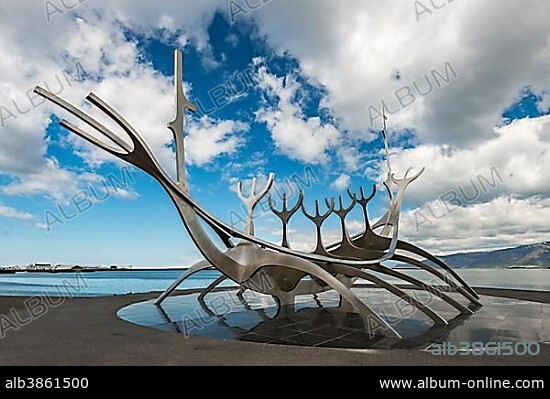 Sun Voyager, steel sculpture, Viking ship, Reykjavik, Iceland, Europe.