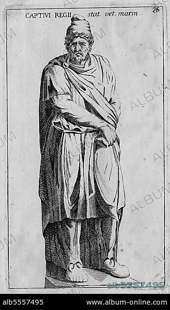 Sardanapalo oder Aschschur-bani-apli, Assur-bani-apli, Assurbanipal, Ashurbanipal, war vom 27. Oktober 669 v. Chr. bis 631-627 v. König des Assyrischen Reiches, digitale Reproduktion einer Originalvorlage aus dem 18. Jahrhundert, Originaldatum nicht bekannt.