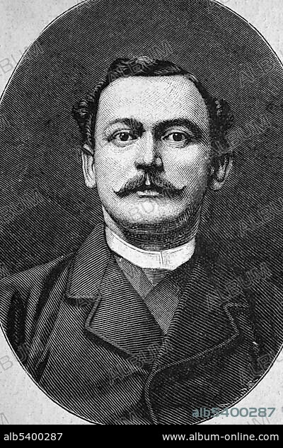 Hermann von Wissmann, 1853-1905, German Africa explorer, officer and colonial administrator, historical engraving, about 1888