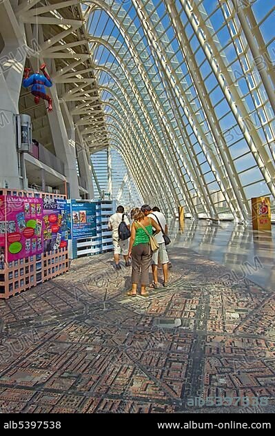 Principe Felipe Science Museum, City of Arts and Sciences by Santiago Calatrava, Comunidad Valenciana, Valencia, Spain, Europe.