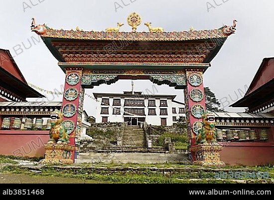 Tengpoche Monastery, Sagarmatha National Park, Mount Everest region, Solukhumbu, Khumbu, Nepal, Asia.