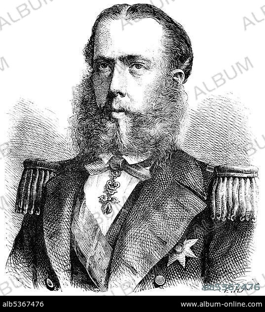 Historical drawing, US-American history, 19th century, portrait of Maximilian I, Archduke Franz Ferdinand of Austria, 1832 - 1867, Emperor of Mexico during the Mexicanâ€“American War.