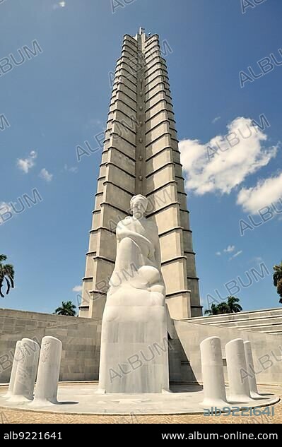 Monumento José Martí, monument to José Martí, Cuban writer and national hero, 105m, Plaza de la Revolución, Havana, Cuba, Caribbean, Central America.