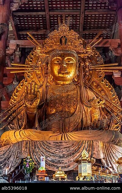 Nyoirin-kannon Statue in Todaiji Temple, Buddhist Temple, Nara, Japan, Asia.