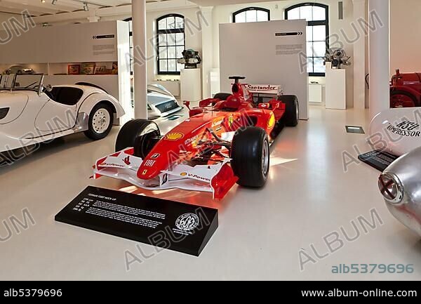 Ferrari F2007 Mock-up from 2006, world champion car of Kimi Raikkonen from 2007, Prototyp Museum Hamburg, Hafencity quarter, Hamburg, Germany, Europe.