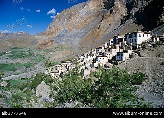 Lingshed, a remote village with one of the most important Gompas in Zanskar, Jammu and Kashmir, India, Asia.