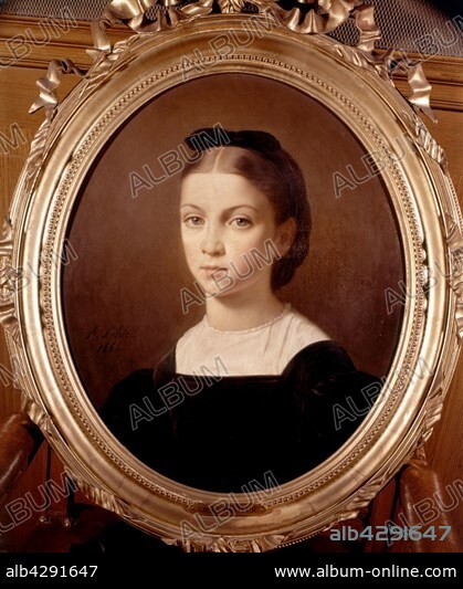 A. Deloir. French school. Cécile Pasteur, Louis Pasteur's daughter, who died of thyphoid fever at the age of 12 1/2. 1864. . Paris, Musée Pasteur.