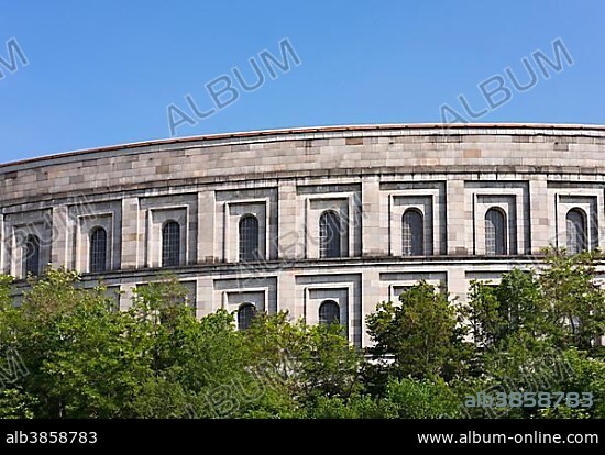 Congress Hall, Reichsparteitagsgelände, Nazi party rally grounds, Nuremberg, Middle Franconia, Franconia, Bavaria, Germany, Europe.