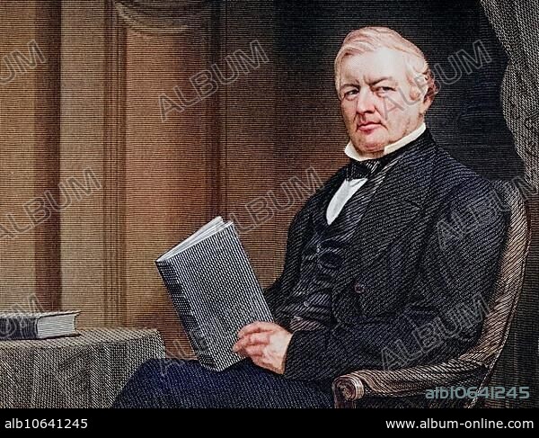 Millard Fillmore 1800 to 1874, 13th President of the United States 1850-53, After a painting by Alonzo Chappel, Historic, digitally restored reproduction from a 19th century original, Record date not stated.