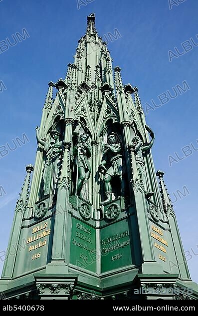 National monument on the Kreuzberg, designed by Karl Friedrich Schinkel, Berlin, Germany, Europa, Europe.