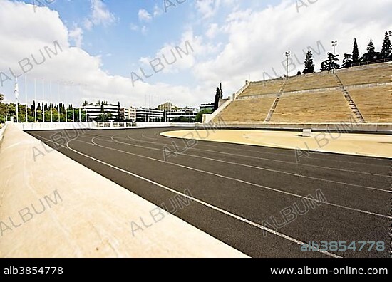 Panathinaikos stadium of the first modern Olympic Games in 1896, Athens, Greece, Europe.