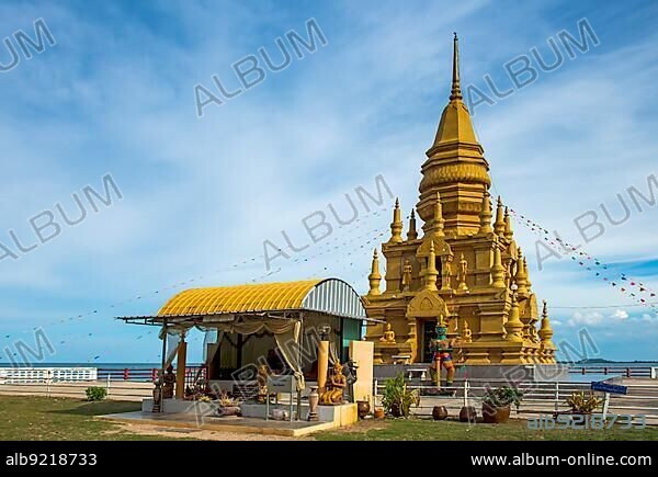 Temple Wat Phra Chedi Laem So, South Coast, Ko Samui Island, Thailand, Asia.