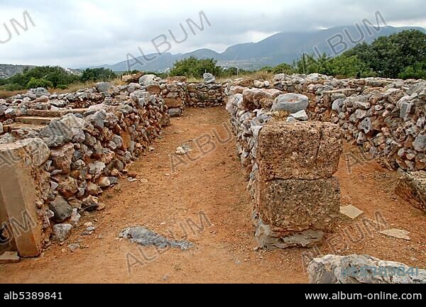 Archeological excavation, imperial palace, Malia, Crete, Greece, Europe.