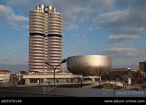 BMW building and BMW Museum, Munich, Bavaria, Germany, Europe.